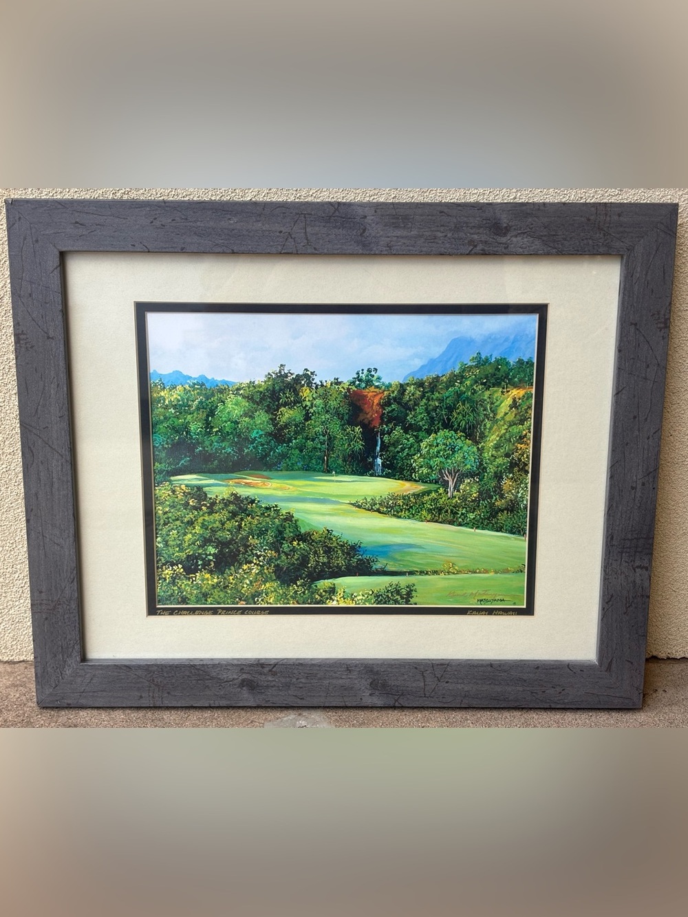 Framed, Signed Golf Course Art